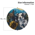 thumbnail image 3 of Pofeuu Sunset Sunflower Dog Print Leather Coasters Set of 6, Round Cups Mugs Mat Pad for Home Kitchen Heat Resistant Drink Coasters,Round Shape, 3 of 7