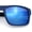 Matte Navy Frame - Blue Mirror Lens, variant on SA106 Sport Wrap Sunglasses for Men UV400 Mirror Lens Lightweight Performance Metalic Grey Frame - Silver Mirror Lens