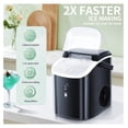 thumbnail image 2 of Nugget Ice Makers Countertop with Soft Chewable Pellet Ice, Pebble Ice Maker Machine with Self-Cleaning, 35.5Lbs/24Hrs, One-Click Operation, Ice Basket/Ice for Home/Office/Bar, Black, 2 of 6