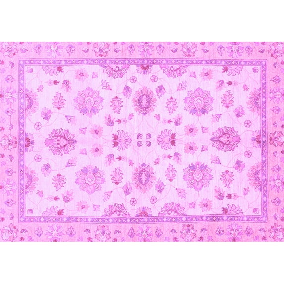 Ahgly Company Indoor Rectangle Oriental Purple Traditional Area Rugs, 4' x 6'