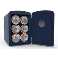 thumbnail image 4 of Frigidaire Mini Fridge Cooler, Denim Design, Holds Up to 6 Cans, Portable Fridge for Car, Office, Bedroom, Dorm Room, or Cabin, 4 of 7