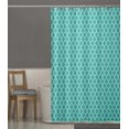 thumbnail image 2 of S4Sassy Green Stencil Damask Printed Bathroom Curtain Waterproof Shower Drapes-60 x 75 Inch, 2 of 6