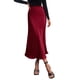 thumbnail image 1 of Falda PRETTYGARDEN Otoño 2025 Satinada de Cintura Alta Vino Talle S, 1 of 7
