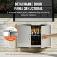 thumbnail image 4 of KFFKFF Barbecue Access Portal, 36W x 24H Inch Dual Exterior Cooking Space Entry, Stainless Steel Inset Door, Wall-Mounted Vertical Passage with Grips, Suitable for Barbecue Nook, Grill Spot, 4 of 9