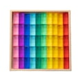 thumbnail image 1 of Bloques de construcción Arcoíris Juego de bloques de construcción Regalo ideal Aprende el color Arcoíris GEM 50 pcs, 1 of 9