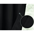 thumbnail image 2 of Valance curtain blackout thermal unlined TVLO black valance for kitchen, bathroom, bedroom living room short window rod pocket 54 inch x 18 inch, 2 of 5