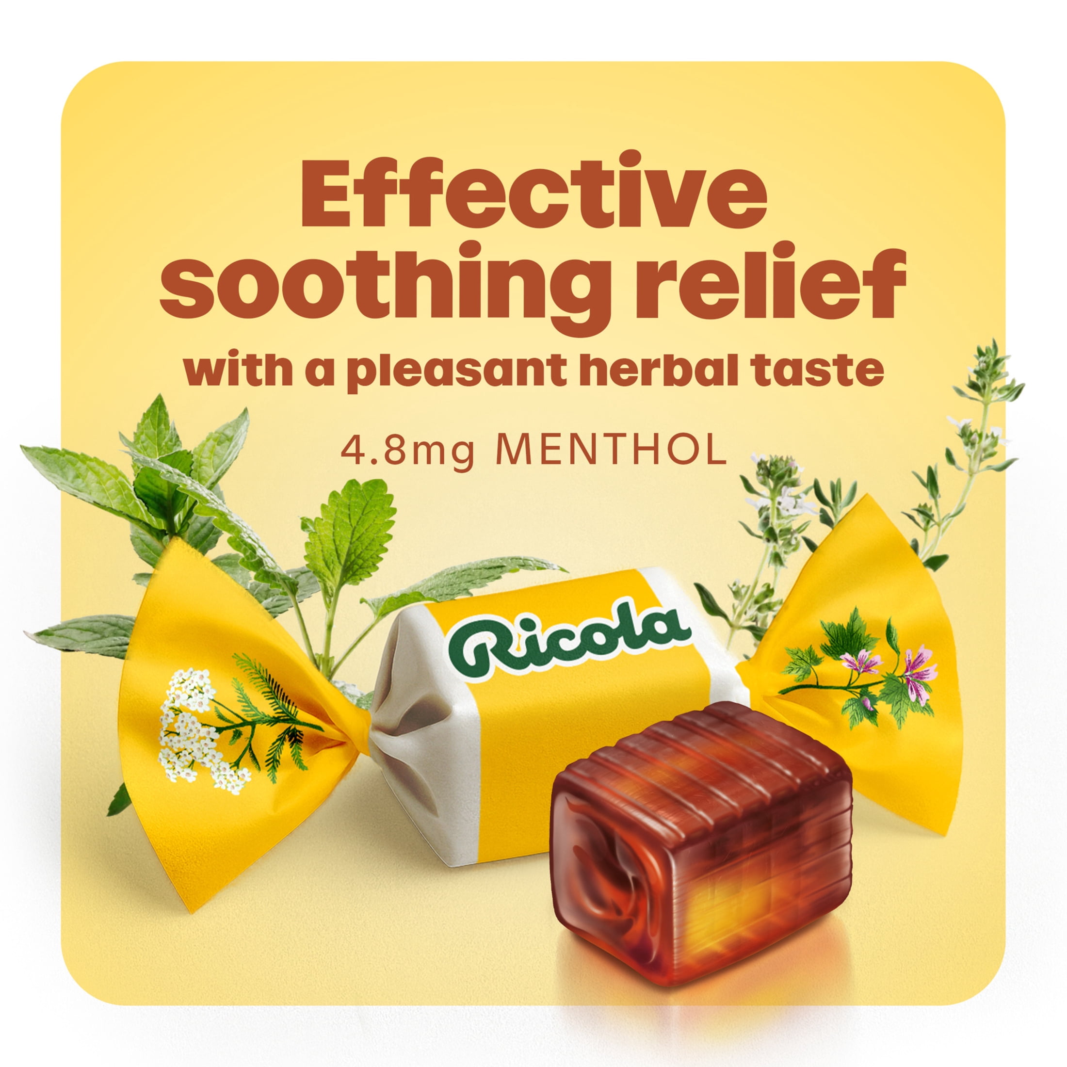 Ricola Original Herb Cough Drops, Soothing Relief for Coughs and Sore Throat, 90 Count