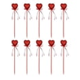 thumbnail image 2 of 10Pcs Valentine's Day Red Glitter Foam Heart Picks, Sparkly Heart Decor Sticks, Cake & Cupcake Toppers, for Wedding Floral Arrangement Home Holiday Party Decorations, 2 of 5