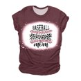 thumbnail image 1 of Mujeres Casual Béisbol Mamá Tie-dyed Impreso Manga corta Cuello redondo Pullover Blusa Camiseta Tops OAVQHLG3B Store lin121212, 1 of 5