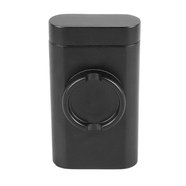 Storage Case with Mini Grinder Aluminum Alloy Simple Operate All in One Grinder Smoking Grinders for Outdoor Black