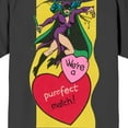 thumbnail image 4 of Batman A Perfect Match Crew Neck Short Sleeve Charcoal Women's T-shirt, 4 of 4