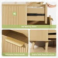 thumbnail image 5 of Feishominoo Fluted Dressers with 8 Drawers for Bedroom, Home Boho Wide Wood Chest of 8 Drawers Storage Organizer for Living Room Hallway Nursery, Oak, 5 of 10