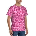 thumbnail image 4 of Yiaed Leopard Print Mens Short Sleeve Tight Fit T-Shirt, Crewneck Casual Tee-Small, 4 of 5
