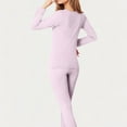 thumbnail image 5 of Hugcore Long Johns for Women Thermal Thermal Underwear for Women Winter Warm Long Womens Fleece Lined Base Layer Set with Cold Weather Bottom Top Winter Clothing for Women, Pink, XL, 5 of 6