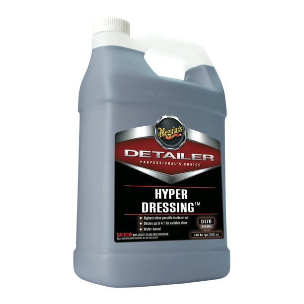 Meguiar's, Hyper Dresing Abrillantador de Plasticos Super Concentrado, D17001, 1Galon.
