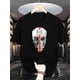 thumbnail image 2 of Men'S Summer 2025 Geometric Skull Print T-Shirt, Casual Crew Neck Short Sleeve Tee, Slight Stretch, Regular Fit, Street Fashion Style, 2 of 6