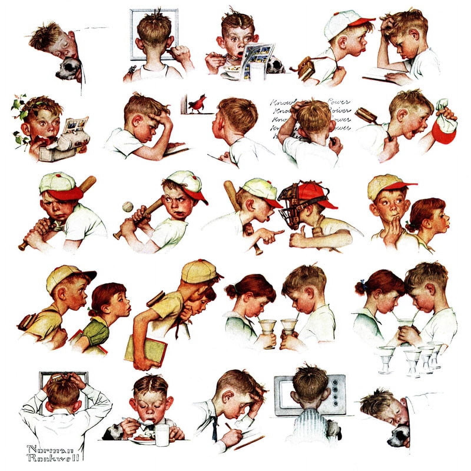 Marmont Hill 'Day In The Life Of A Boy' by Norman Rockwell Painting Print on Wrapped Canvas
