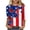 03 Multicolor, variant on 4th of July Women's 3/4 Sleeve Tops Independence Day Star Striped Print Shirts Summer Crewneck Pullover Tunic Blouses 01 Multicolor M