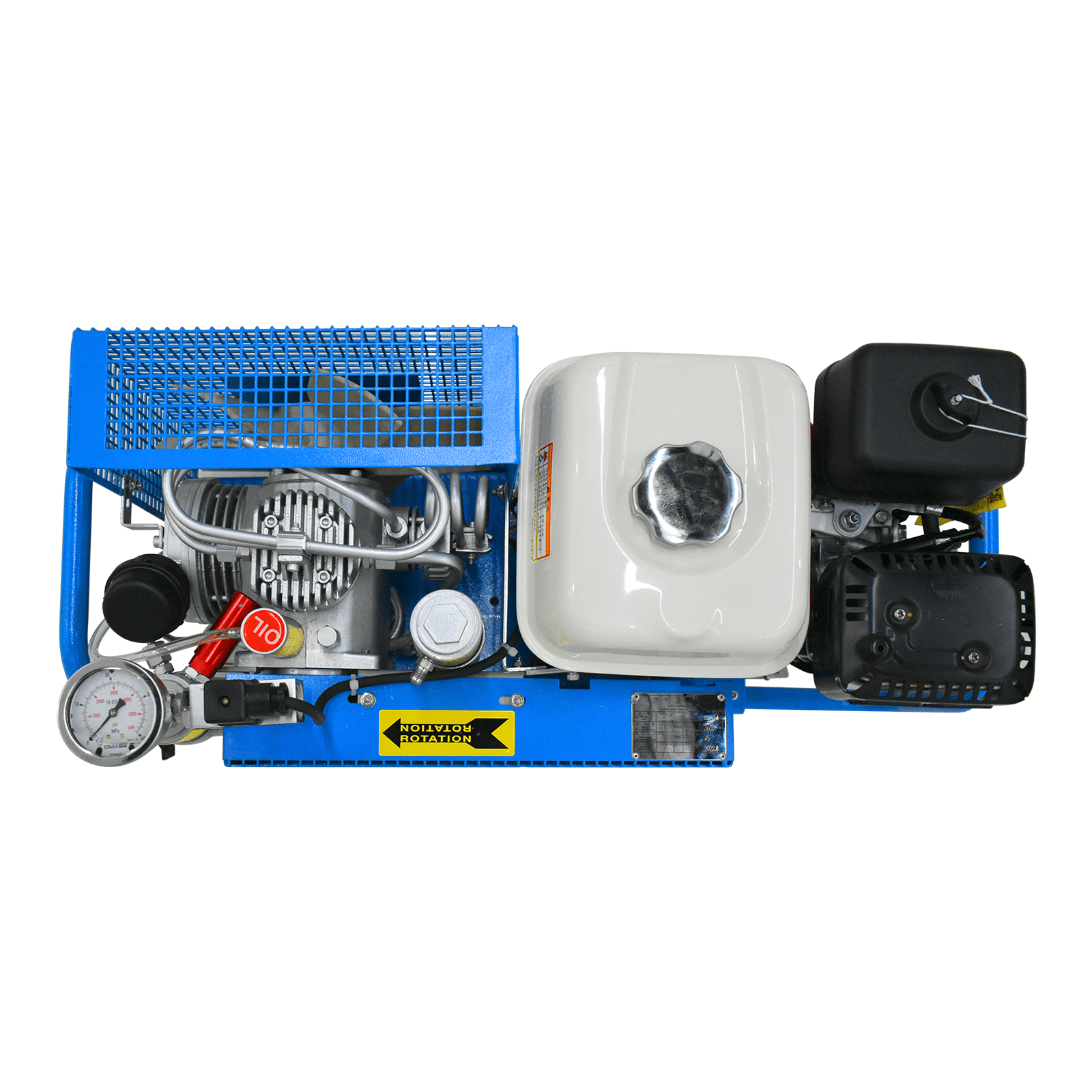 TUDIVING PCP Air Compressor, 4500psi/300bar Air Pump, 100L/min Air Flow Diving Compressor, Built-in filter for Scuba Tank Paintball, Gasoline Engine