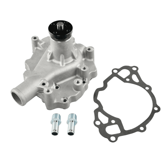High-Flow Mechanical Water Pump Satin Aluminum for SBF Ford Small Block 302 351W