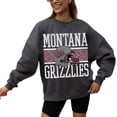 thumbnail image 2 of Women's Gameday Couture Charcoal Montana Grizzlies Premium Fleece Pullover Sweatshirt, 2 of 4