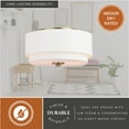 thumbnail image 6 of Burnaby 13" Flush Mount Matte Brass, 6 of 15