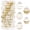 Gold, variant on Sea Team 60mm/2.36" Shatterproof Clear Plastic Christmas Ball Ornaments Set with Glitter Painting, Transparent, See-Through, Crystal Baubles, Xmas Tree Decorations (30 Counts, Champagne)