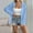 Sky Blue, variant on Hueook Quilted Jackets for Women Fashion Women Casual Hooded Slim Zipper Fleece Sweater Coat Black L