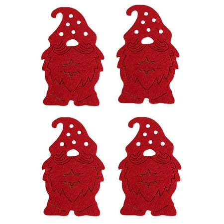 

Sukalun 4pcs Christmas Silverware Holder | Non-woven Tableware Holders Set | Santa Spoon and Fork Bags Christmas Cutlery Covers for Dinner Table Decorations