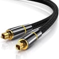thumbnail image 1 of Cable Óptico Cable de Audio Óptico Digital Cable Óptico Toslink Enchufe Dorado Estuche de Metal, 1 of 4
