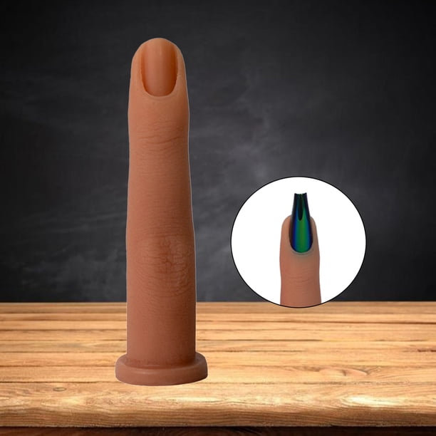 Silicona , Práctica Modelo de Maniquí Falso Flexible para Entrenamiento de Uñas Salones de Manicura de Uñas, Principiante Número de Baoblaze Dedo de práctica de manicura