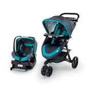 Ingenuity InStride Easy-Up Travel System Stroller with InTrust 35 Infant Car Seat, Blue & Black