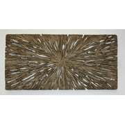 HomeRoots Decor 1-inch x 12-inch x 24-inch Brown, Long Square, Rotten Wood - Wall Decor