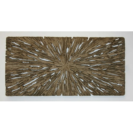 HomeRoots Decor 1-inch x 12-inch x 24-inch Brown, Long Square, Rotten Wood - Wall Decor