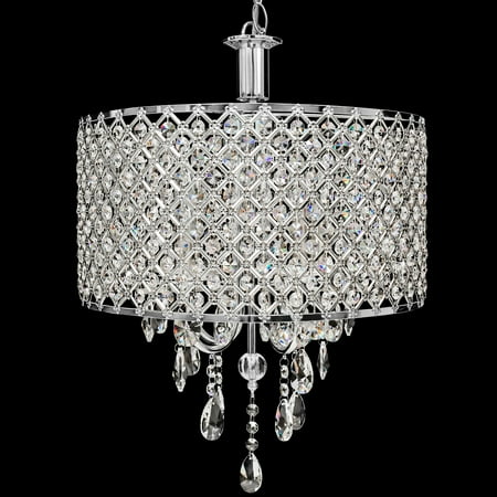 - Best Choice Products 4 Pendant Dining Room Light Crystal Drop Modern Chandelier