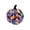 Purple, variant on Large Marbled Halloween Pumpkin Ornament, 6.3 x 6.3 x 6.3 in, Resin Skull Style Decor for Desktop Table Mantel Display