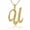 Yellow, variant on Solid Gold Script Cursive Initial "A-Z" (Pendant)