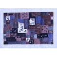thumbnail image 1 of Ahgly Company Indoor Rectangle Abstract Blue Contemporary Area Rugs, 5' x 7', 1 of 4