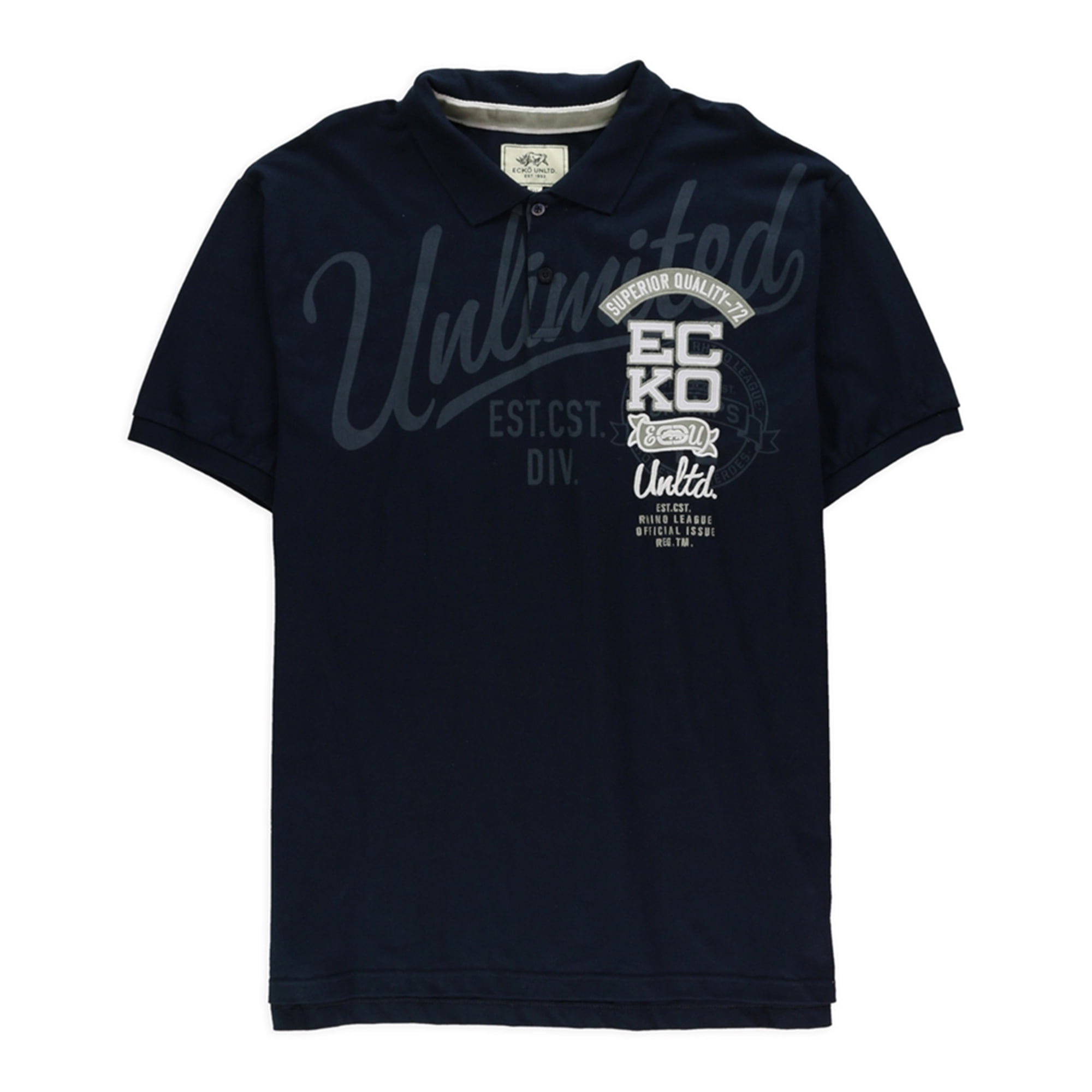 Ecko Unltd Mens Unlimited Numeral Block Rugby Polo Shirt