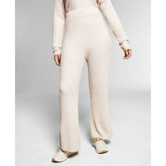 MSRP $80 Jeannie Mai X Inc Bonet Wide-Leg Knit Pants Beige Size XL