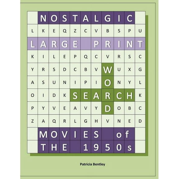 Nostalgic Large Print Word Search: Nostalgic Large Print Word Search: Movies of the 1950s (Paperback)(Large Print)