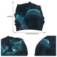 thumbnail image 2 of Naloa Ice blue light spot jellyfish Beanie for Men Women Knitted Unisex Winter Hat Beanies Cap Knit Cuffed Beanies Hats, 2 of 7