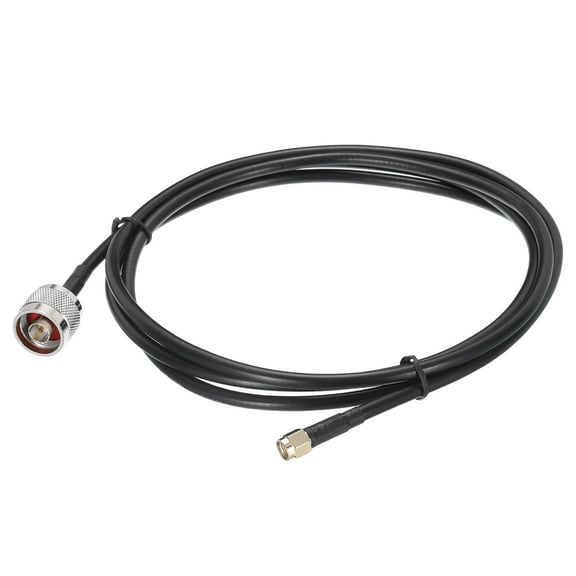 Uxcell Coaxial Cables 240 Type N Male to SMA Male Low Loss Coaxial Cable 5.9FT Black 1Pcs
