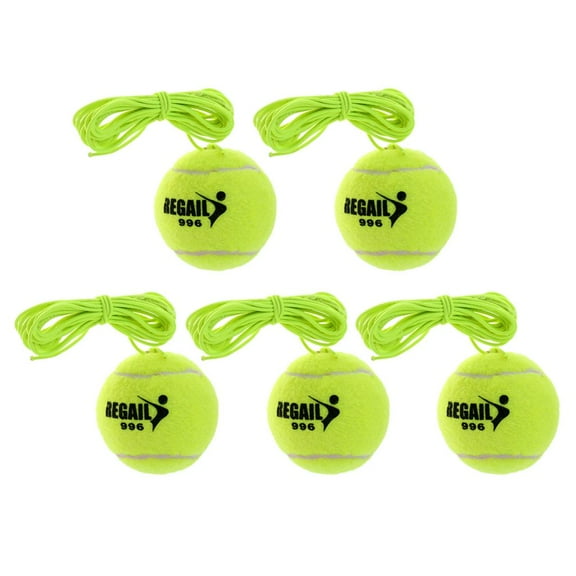 5Pack Tennis Training Ball on Elastic String Cord Trainer Practice Balls Indoor