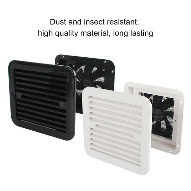 stanreset RV Ventilation Fan Air Vent Lightweight Repairing Shop Strong wind Black