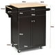 thumbnail image 3 of Costway Carro de Cocina con Ruedas Carrito de Servicio con Cajón Armario Estante Ajustable Especiero Isla Rodante de Comedor 82 x 48 x 91 cm, 3 of 10