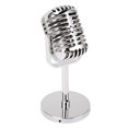 thumbnail image 4 of Retro Microphone Model Exquisite Lightweight Electroplated Silver Retro Microphone Props For Photo Prop ANGGREK Otros, 4 of 8