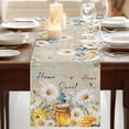thumbnail image 3 of Table Runners 70 Inches Long Dress Scarves, Daisy Spring Floral Farmhouse Coffee/Dining/Kitchen Table Decor, Holiday Table Runner, Farmhouse Botanical Bees Elegant 13x70 Inch, 3 of 9