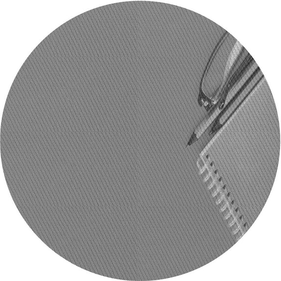 Ahgly Company Indoor Round Patterned Smokey Gray Area Rugs, 3' Round