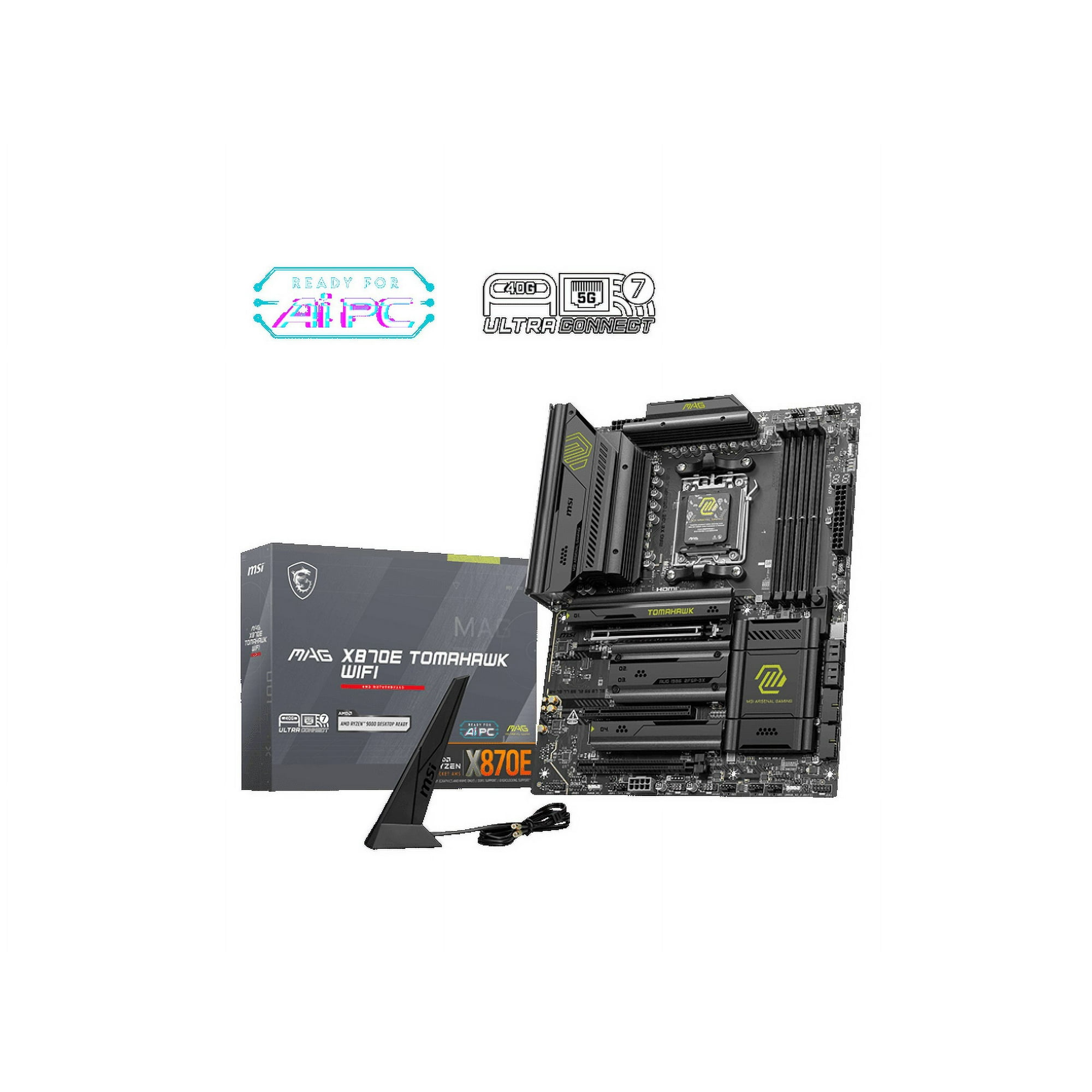 MSI MAG X870E TOMAHAWK WIFI AM5 AMD X870E PCIe 5.0/4.0 USB 40/20/10/5Gbps Type C/A Wi-Fi 7 ATX Motherboard